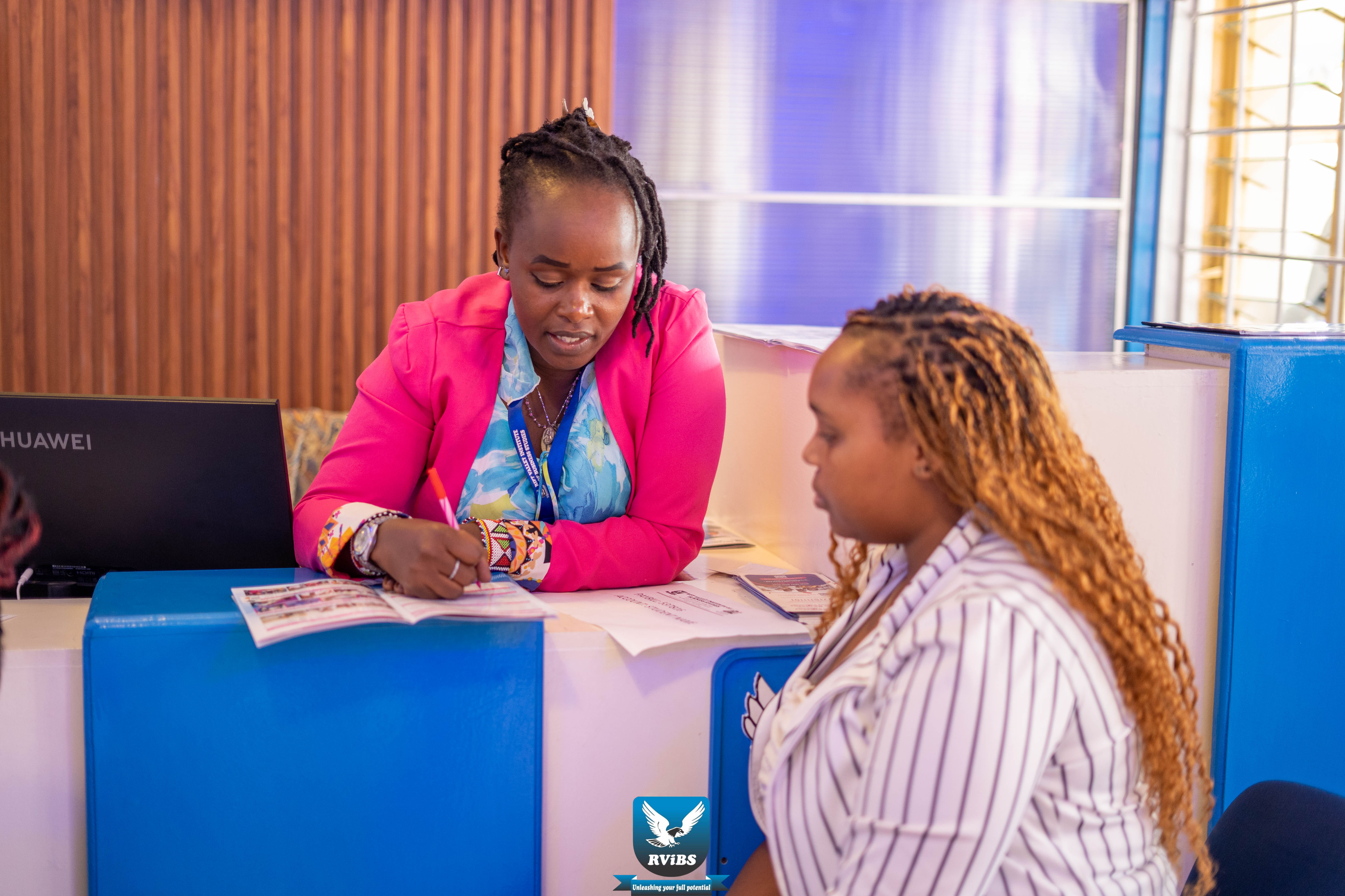 A learner completing an RVIBS application